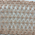 Beaded 3D Floral Lace Fabric Embroidered on 100% Polyester Net Mesh 
| Lace USA - GD-362-5