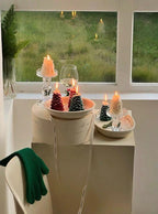 3 Pcs - Pine Cone Scented Soy Wax Candles ( $13.3 Each ) - Christmas Decorative Candles