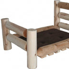 Rustic And Natural Cedar Log Small Replica Pet Bed