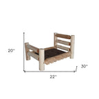 Rustic And Natural Cedar Log Small Replica Pet Bed