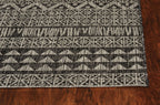 3' X 4' Charcoal Southwestern Indoor Outdoor Area Rug