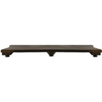 23" Dark Brown Teak Slat Non Slip Bath Mat-2