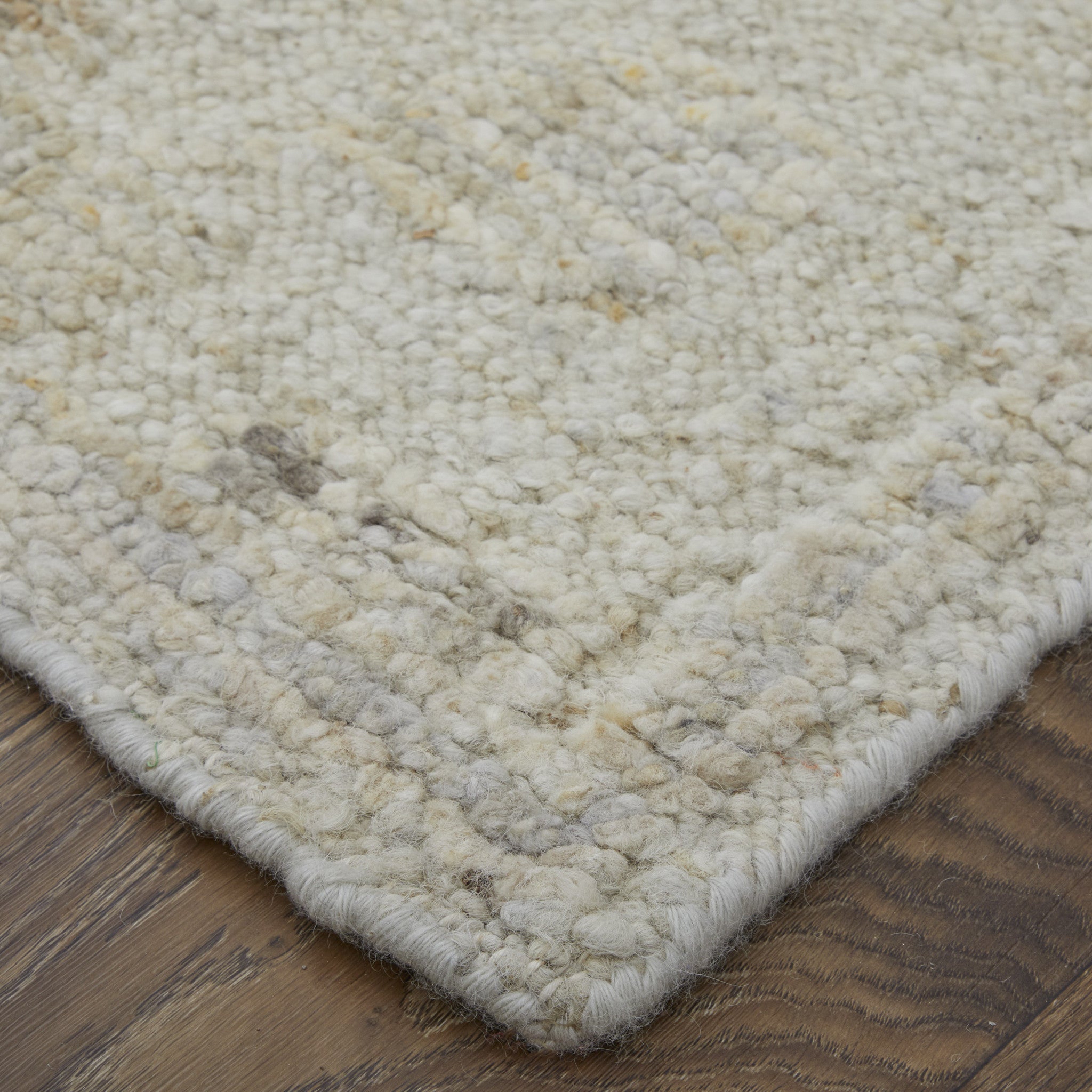 8' X 10' Tan and Gray Wool Floral Hand Knotted Area Rug