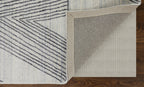 2' X 3' Black and Ivory Abstract Hand Woven Area Rug-5