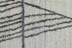 2' X 3' Black and Ivory Abstract Hand Woven Area Rug-8