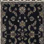 5' X 8' Ivory Oriental Area Rug With Fringe