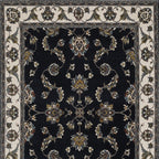 5' X 8' Ivory Oriental Area Rug With Fringe
