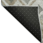 8' X 10' Pewter Ivory And Tan Geometric Washable Indoor Outdoor Area Rug-5
