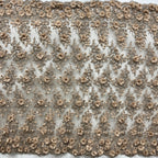 Beaded 3D Floral Lace Fabric Embroidered on 100% Polyester Net Mesh 
| Lace USA - GD-362-3