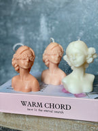 Flower Girl & Blindfolded Lady Candles - Stunning Blindfolded Flower Girl Candle