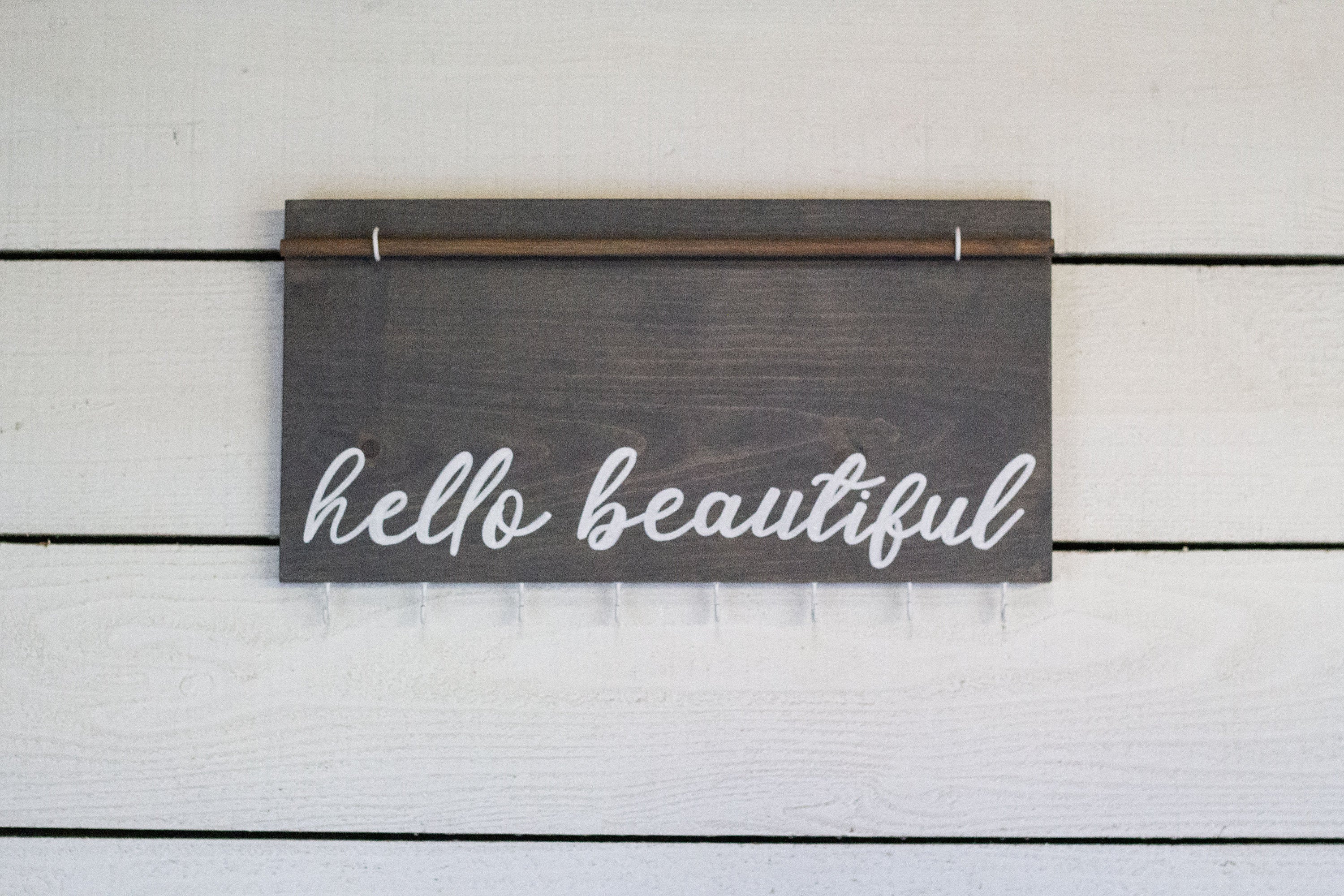 hello beautiful hanging jewelry display