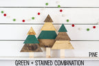 Set of 3 Rustic Christmas Trees