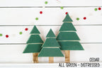 Set of 3 Rustic Christmas Trees