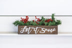 Merry + Bright Christmas Centerpiece, Wood Box