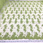 Corded Bridal Lace Fabric Embroidered on 100% Polyester Net Mesh | Lace USA - 96916W-2