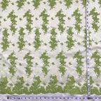 Corded Bridal Lace Fabric Embroidered on 100% Polyester Net Mesh | Lace USA - 96916W-3