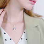 Sterling Silver Fine Jewelry Trendy Engagement Necklaces Pendants for Women Wedding Pendants Bijoux