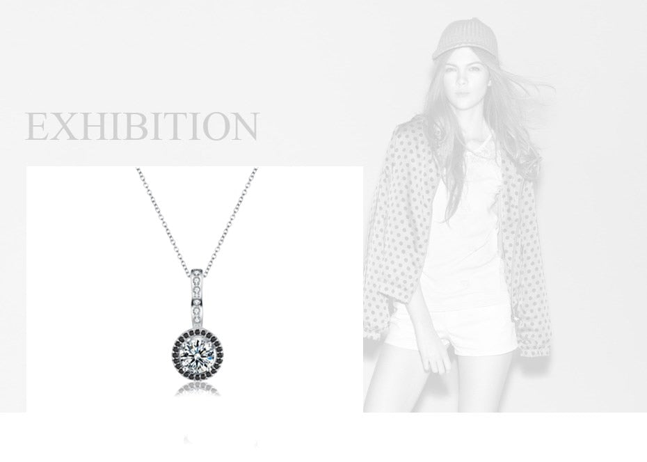 Sterling Silver Fine Jewelry Trendy Engagement Necklaces Pendants for Women Wedding Pendants Bijoux