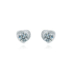 Heart Moissanite Diamond Earrings 925 Sterling Silver Jewellery Statement Stud Earrings For Women Fine Jewelry