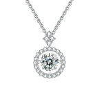 925 Sterling Silver Pendant For Women Jewelry Moissanite Diamond Necklace with Twinkle Setting Moissanite Stone