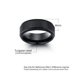 Personalized Engrave Name Rings for Men Black Stainless Steel Ring Fashion Male Jewelry Gift for Husbands (JewelOra RI103856)
